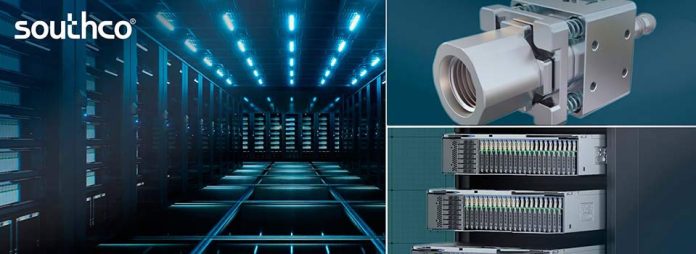 Líderes en la revolución de la refrigeración líquida: el mecanismo flotante del conector ciego de Southco hace posible la refrigeración eficiente de los centros de datos Líderes en la revolución de la refrigeración líquida: el mecanismo flotante del conector ciego de Southco hace posible la refrigeración eficiente de los centros de datos