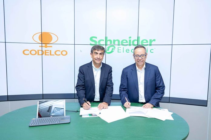 Codelco y Schneider Electric sellan acuerdo para impulsar la digitalización y eficiencia energética en minería
