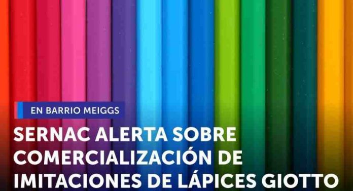 SERNAC alerta sobre comercialización de imitaciones de lápices Giotto en Barrio Meiggs SERNAC alerta sobre comercialización de imitaciones de lápices Giotto en Barrio Meiggs