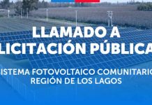 Se abre licitación pública para sistema fotovoltaico comunitario en la Región de Los Lagos 03 Feb 2026 El proceso licitatorio tiene como objetivo general la implementación de un sistema fotovoltaico y la construcción de su respectiva línea y empalme de media tensión en la región de Los Lagos, bajo la modalidad de equipamiento de generación conjunta. La Agencia de Sostenibilidad Energética (AgenciaSE), junto al Ministerio de Energía, publicaron la licitación pública ID: 623663-1-LP26 para contratar el Servicio de Implementación de un Sistema Fotovoltaico y Construcción de su Línea y Empalme de Media Tensión en la región de Los Lagos, en modalidad de equipamiento de generación conjunta, en el marco del programa Energía Comunitaria Asociativa, Primera Etapa. El proceso licitatorio tiene como objetivo general la implementación de un sistema fotovoltaico y la construcción de su respectiva línea y empalme de media tensión en la región de Los Lagos, bajo la modalidad de equipamiento de generación conjunta. Como parte del proceso, se realizará una visita a terreno de carácter opcional el día lunes 9 de febrero de 2026, a las 10:00 horas, en el terreno ubicado en Lago Chapo , comuna de Puerto Montt, Región de Los Lagos. Asimismo, se desarrollará una reunión informativa el martes 10 de febrero de 2026, a las 10:00 horas, instancia en la cual la Agencia de Sostenibilidad Energética expondrá los principales aspectos administrativos y técnicos de la licitación. Toda la información relativa a la reunión informativa y al proceso licitatorio se encuentra disponible en el siguiente enlace de Mercado Público. Se aclara a las y los oferentes que la asistencia a la reunión informativa es de carácter optativo y no constituye un requisito para ofertar ni para la adjudicación del servicio licitado. Esta licitación estará abierta hasta el 02 de marzo de 2026, a las 15:00 horas, a través del portal Mercado Público, en el enlace anteriormente señalado.