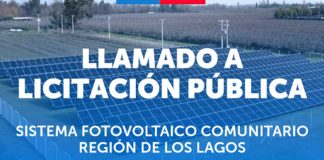 Se abre licitación pública para sistema fotovoltaico comunitario en la Región de Los Lagos 03 Feb 2026 El proceso licitatorio tiene como objetivo general la implementación de un sistema fotovoltaico y la construcción de su respectiva línea y empalme de media tensión en la región de Los Lagos, bajo la modalidad de equipamiento de generación conjunta. La Agencia de Sostenibilidad Energética (AgenciaSE), junto al Ministerio de Energía, publicaron la licitación pública ID: 623663-1-LP26 para contratar el Servicio de Implementación de un Sistema Fotovoltaico y Construcción de su Línea y Empalme de Media Tensión en la región de Los Lagos, en modalidad de equipamiento de generación conjunta, en el marco del programa Energía Comunitaria Asociativa, Primera Etapa. El proceso licitatorio tiene como objetivo general la implementación de un sistema fotovoltaico y la construcción de su respectiva línea y empalme de media tensión en la región de Los Lagos, bajo la modalidad de equipamiento de generación conjunta. Como parte del proceso, se realizará una visita a terreno de carácter opcional el día lunes 9 de febrero de 2026, a las 10:00 horas, en el terreno ubicado en Lago Chapo , comuna de Puerto Montt, Región de Los Lagos. Asimismo, se desarrollará una reunión informativa el martes 10 de febrero de 2026, a las 10:00 horas, instancia en la cual la Agencia de Sostenibilidad Energética expondrá los principales aspectos administrativos y técnicos de la licitación. Toda la información relativa a la reunión informativa y al proceso licitatorio se encuentra disponible en el siguiente enlace de Mercado Público. Se aclara a las y los oferentes que la asistencia a la reunión informativa es de carácter optativo y no constituye un requisito para ofertar ni para la adjudicación del servicio licitado. Esta licitación estará abierta hasta el 02 de marzo de 2026, a las 15:00 horas, a través del portal Mercado Público, en el enlace anteriormente señalado.