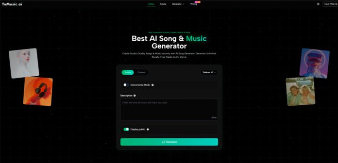 Transformando conceptos escritos en pistas de audio completas con ToMusic Transformando conceptos escritos en pistas de audio completas con ToMusic, generador de música con IA