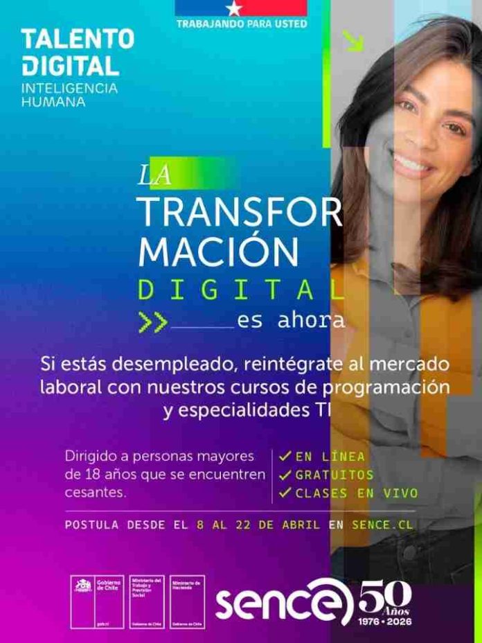 Talento Digital y SENCE lanzan más de 1.800 becas para impulsar la empleabilidad digital en Chile