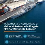 Fragata Almirante Latorre arribó a Puerto Antofagasta en el marco de las Glorias Navales