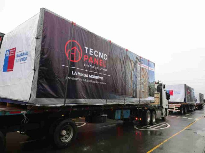 Desde Puerto Varas a Chiloé: Tecno Panel comienza traslado de módulos para proyecto La Chacra de Castro
