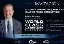 La Cámara Minera de Chile invita al lanzamiento del libro "World-Class Maintenance Playbook"