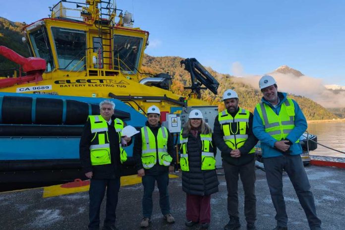Directorio de Emporcha visita el remolcador eléctrico Trapananda en su primer aniversario de operaciones en la Patagonia
