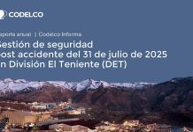 A un año del accidente en El Teniente, Codelco conmemorará a los seis trabajadores fallecidos y renovará su compromiso con la seguridad A un año del accidente en El Teniente, Codelco conmemorará a los seis trabajadores fallecidos y renovará su compromiso con la seguridad