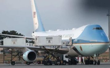 Trump se escondió en un contenedor de comida para cambiar de avión en secreto por una amenaza de Irán