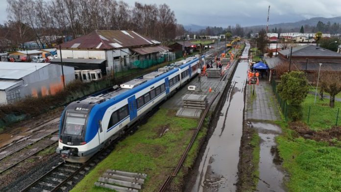 Avanza construcción de nuevas vías del proyecto de extensión Tren Temuco-Gorbea