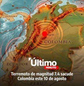 Terremoto de magnitud 7.4 sacude a Colombia
