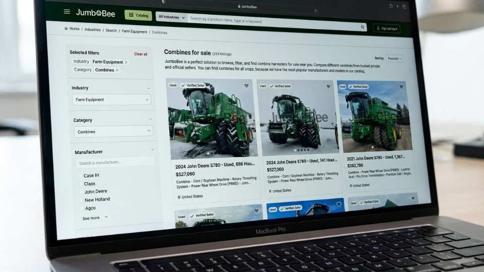Tractores nuevos y usados en venta en JumboBee, Dónde comprar maquinaria pesada: distribuidores, subastas o marketplaces internacionales