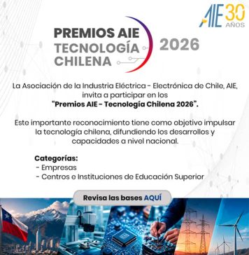 AIE abre convocatoria de los «Premios AIE – Tecnología Chilena 2026» para reconocer el desarrollo tecnológico realizado en Chile AIE abre convocatoria de los "Premios AIE – Tecnología Chilena 2026" para reconocer el desarrollo tecnológico realizado en Chile