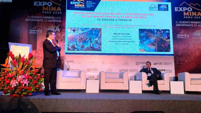 Presidente de la Cámara Minera de Chile expuso en Expomina 2026, Perú