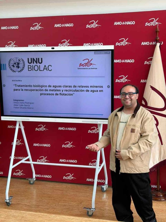 Estudiante del Doctorado en Ingeniería de Minas participa en curso internacional sobre biominería y biorremediación en Ecuador Estudiante del Doctorado en Ingeniería de Minas participa en curso internacional sobre biominería y biorremediación en Ecuador