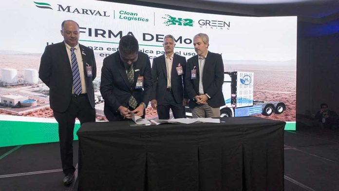 Marval Clean Logistics y H2 Green Mining acuerdan impulsar logística cero emisiones mediante hidrógeno verde para la industria minera, Hyvolution 2026