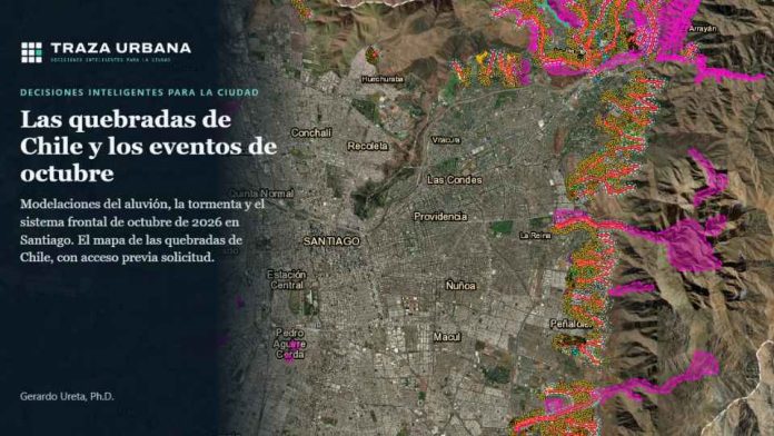 ¿Por dónde se mueve el agua cuando llueve fuerte? Chileno crea plataforma para entender su recorrido por la ciudad ¿Por dónde se mueve el agua cuando llueve fuerte? Chileno crea plataforma para entender recorrido del agua por la ciudad