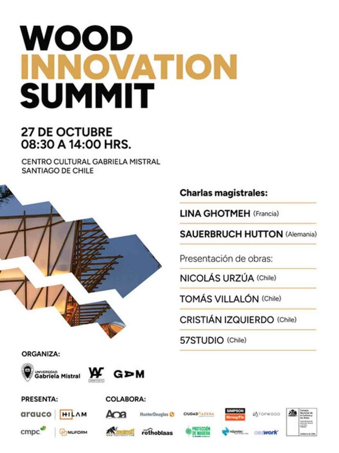 Wood Innovation Summit reunirá a referentes de la arquitectura y construcción en madera